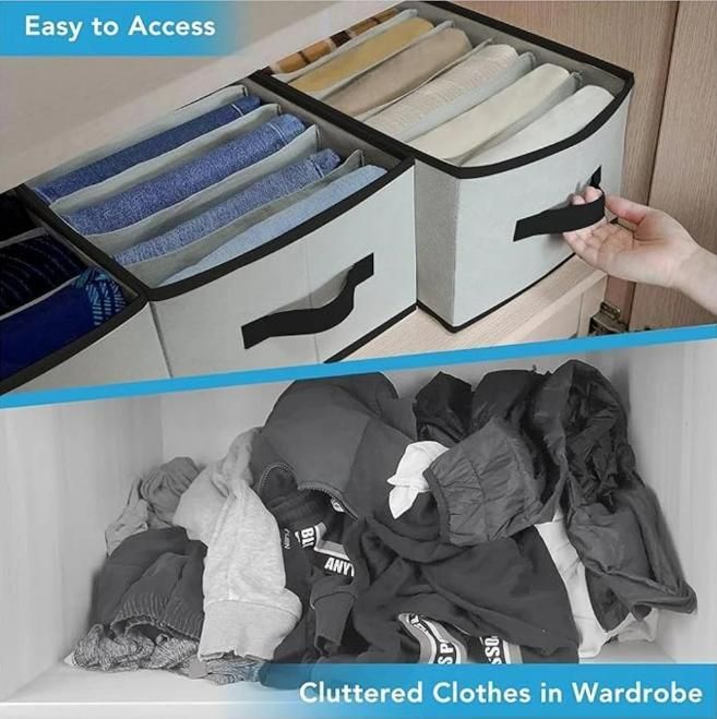 Foldable Stackable Storage Box Clothe Organizer (Pack of 2)